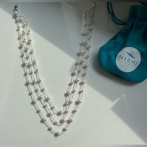 Nishi Pearls - Necklace and Earrings Set